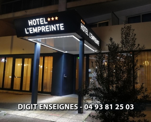 Enseigne lumineuse hotel - frejus-antibes-saint raphael cannes-mougins